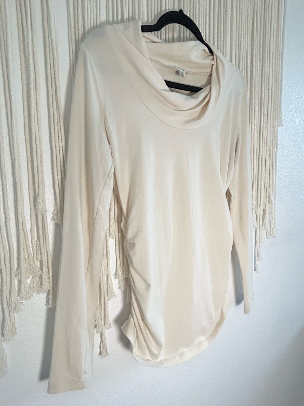CAbi Elegant Twisted Neck Long Sleeve Top in Cream - Picture 6 of 11